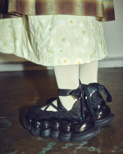 Jewelry Ark Lace Ballet Shoes Cloth Ribbon / Black