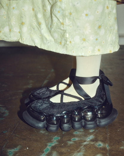 Jewelry Ark Lace Ballet Shoes Cloth Ribbon / Black