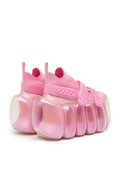 High Bubble Belt Cross / Pink
