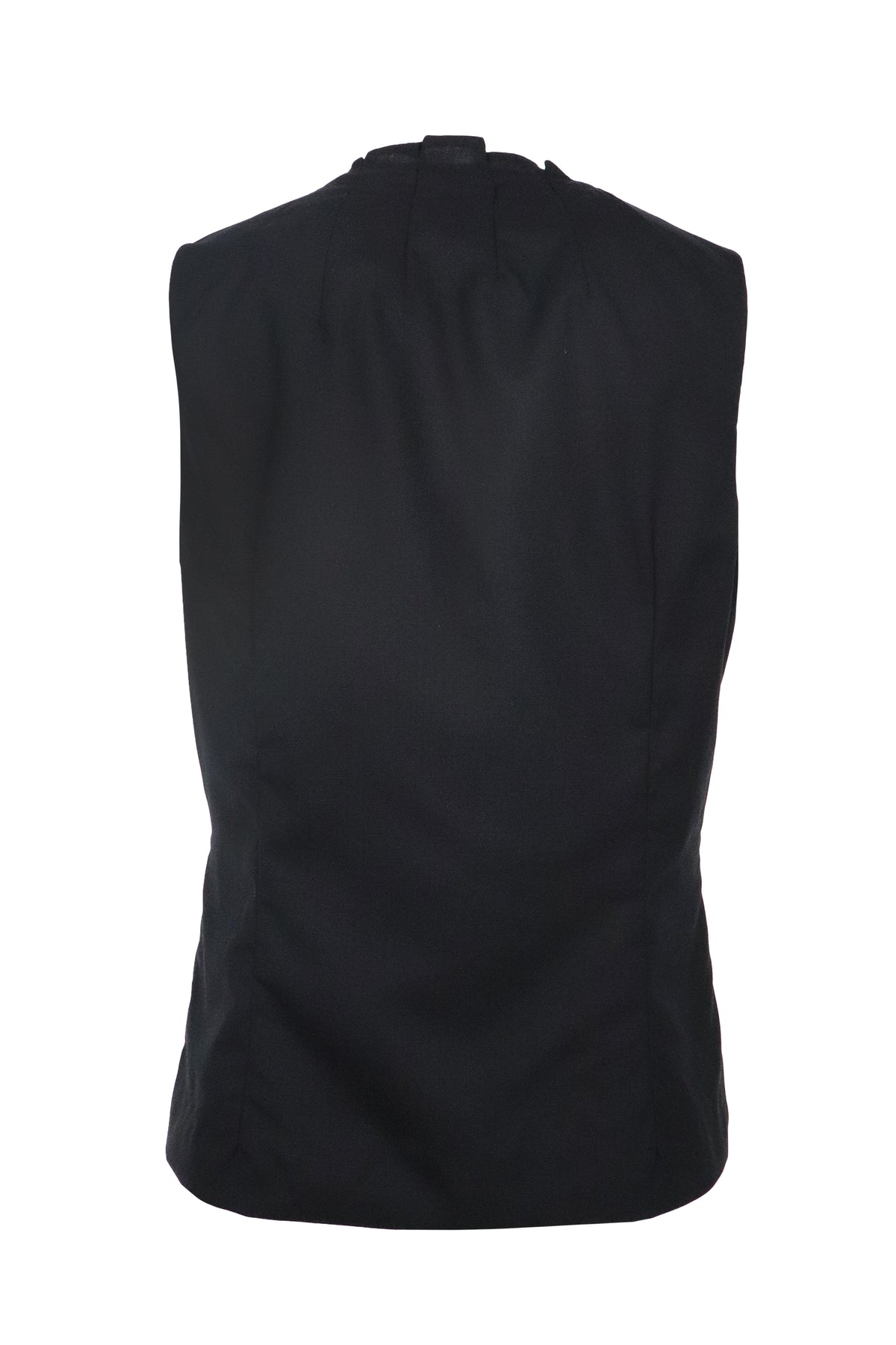 [SS27 Order] Shawl Collar Vest / Black / MSS27B071