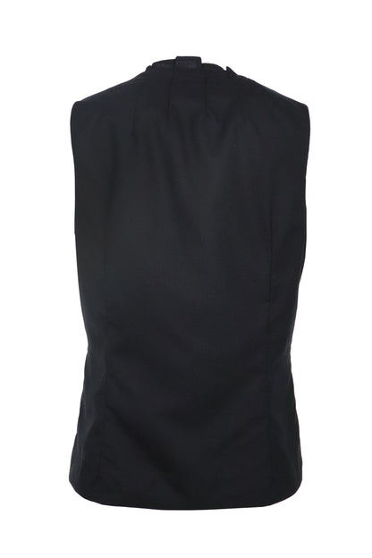 [SS27 Order] Shawl Collar Vest / Black / MSS27B071