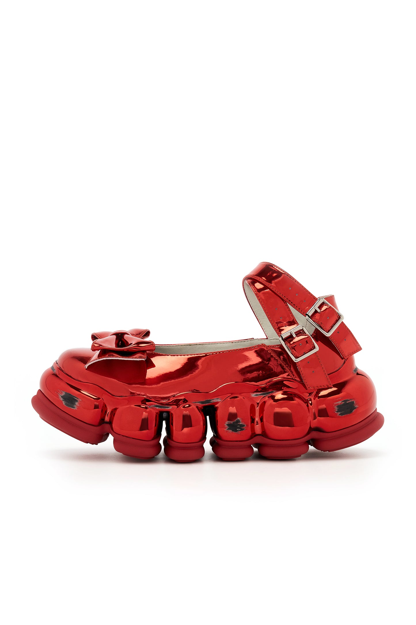 New Jewelry Chrome Mary Jane / Red