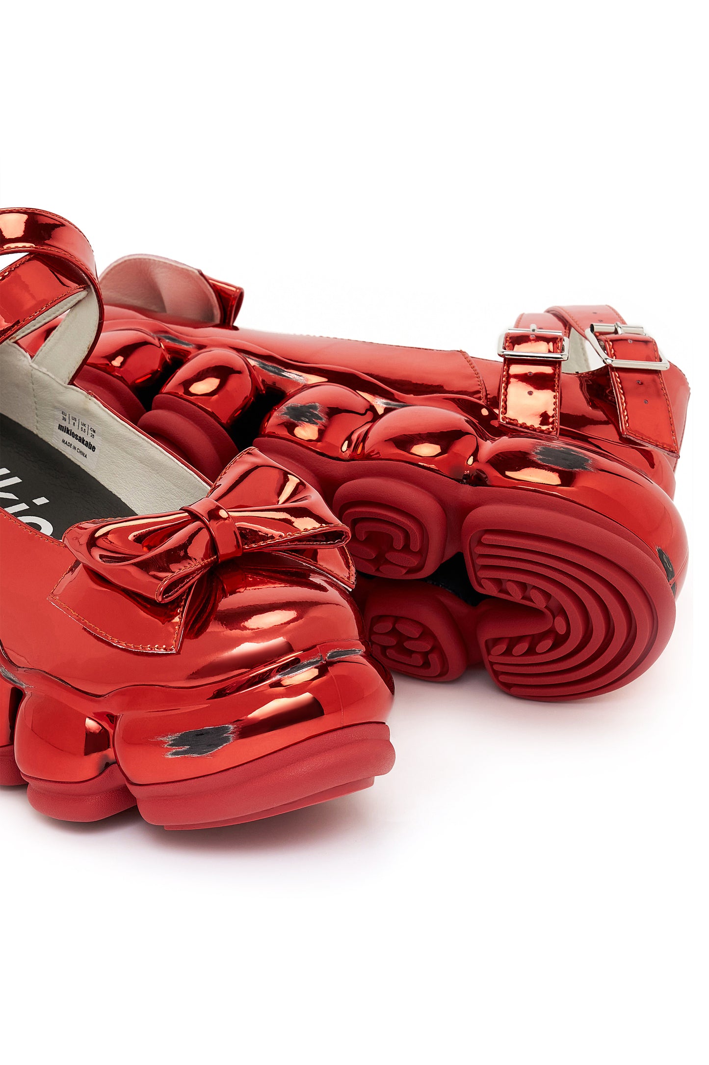 New Jewelry Chrome Mary Jane / Red