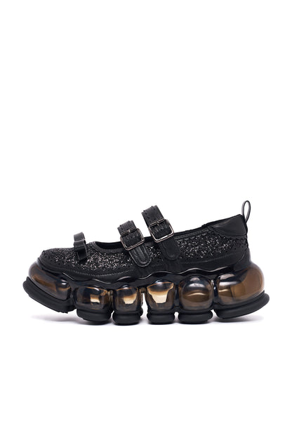 New Jewelry Mary Jane Sugar / Black Glitter