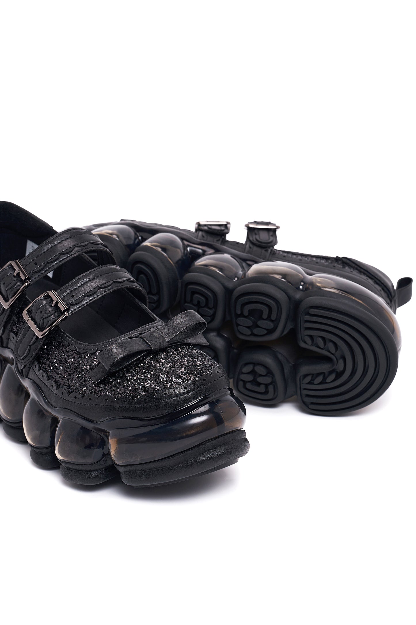 New Jewelry Mary Jane Sugar / Black Glitter