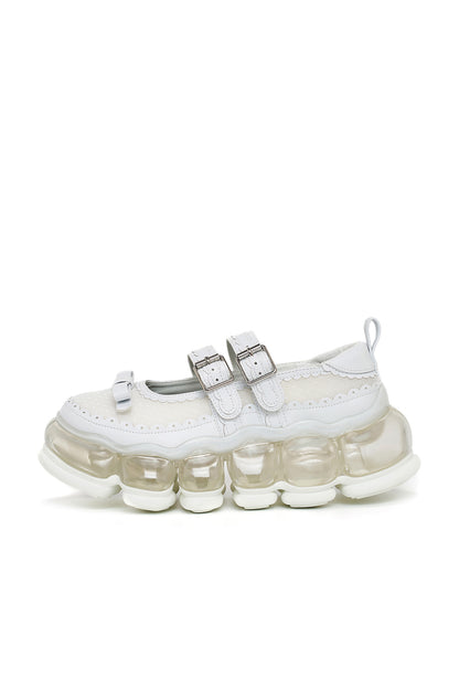 New "Jewelry" Mary Jane Sugar / White
