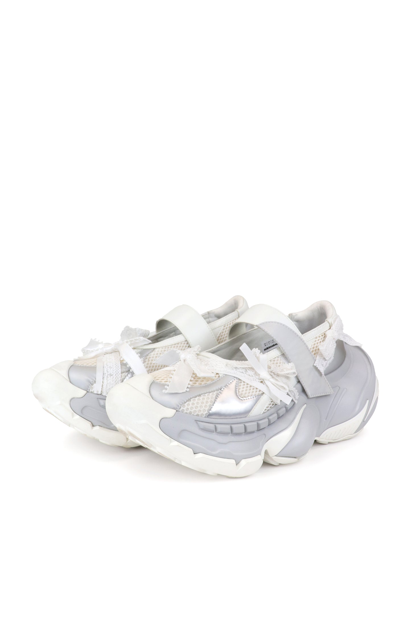 Multiverse Mesh Mary Jane Ribbon / White