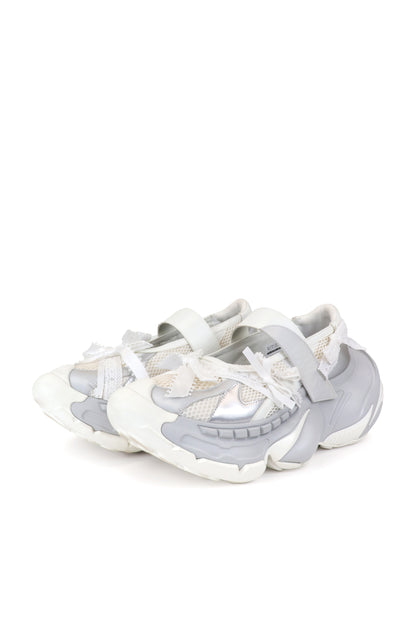 Multiverse Mesh Mary Jane Ribbon / White