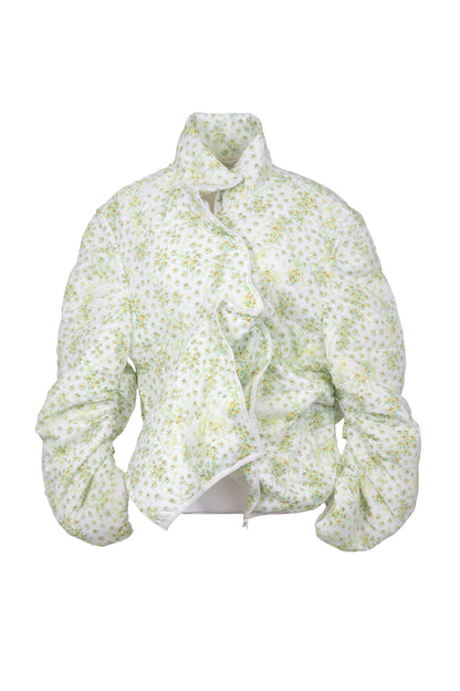 【SS26受注】Confusing Flower Light Down Jacket / Light Green / MSS26JK011