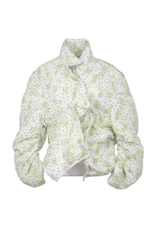 【SS26受注】Confusing Flower Light Down Jacket / Light Green / MSS26JK011