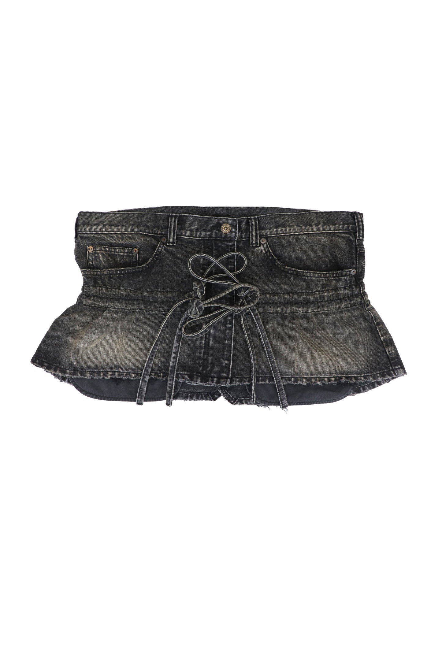 【SS26受注】Mini Denim Skirt / Black / MSS26S01