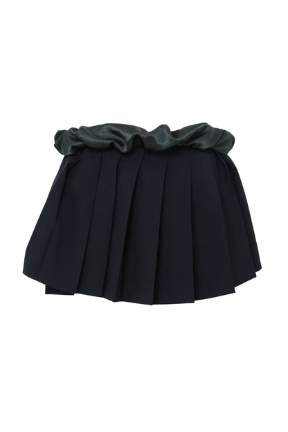 【SS26受注】Shrink Pleats Mini Skirt / Navy / MSS26S02