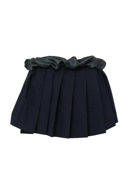 【SS26受注】Shrink Pleats Mini Skirt / Navy / MSS26S02