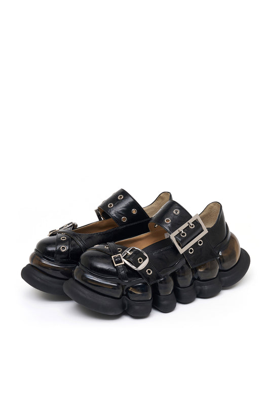【SS26受注】"Jewelry" Ark Blushed Cross Mary Jane / Black / MSS26SH03