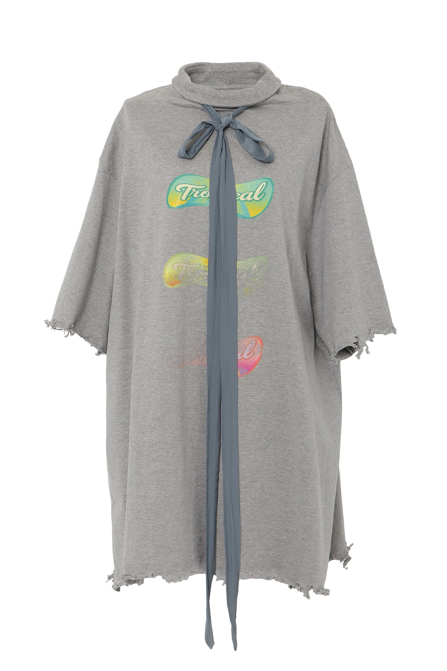 【SS26受注】Tie Neck T-Shirt / Gray / MSS26T011