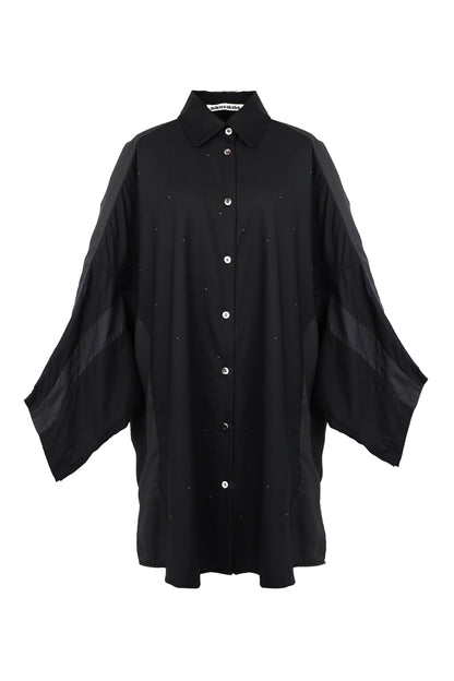 【SS27受注】Reversed Short Sleeve Shirt / Black / MSS27B012