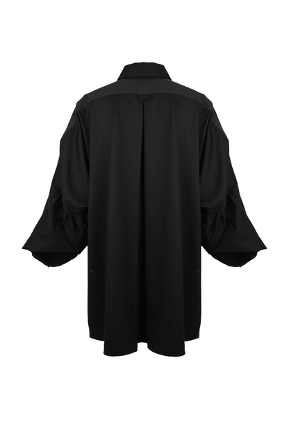 【SS27受注】Reversed Short Sleeve Shirt / Black / MSS27B012