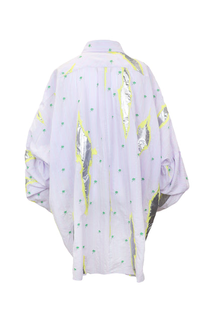 【SS27受注】Reversed Short Sleeve Sparkle Shirt / Purple / MSS27B013