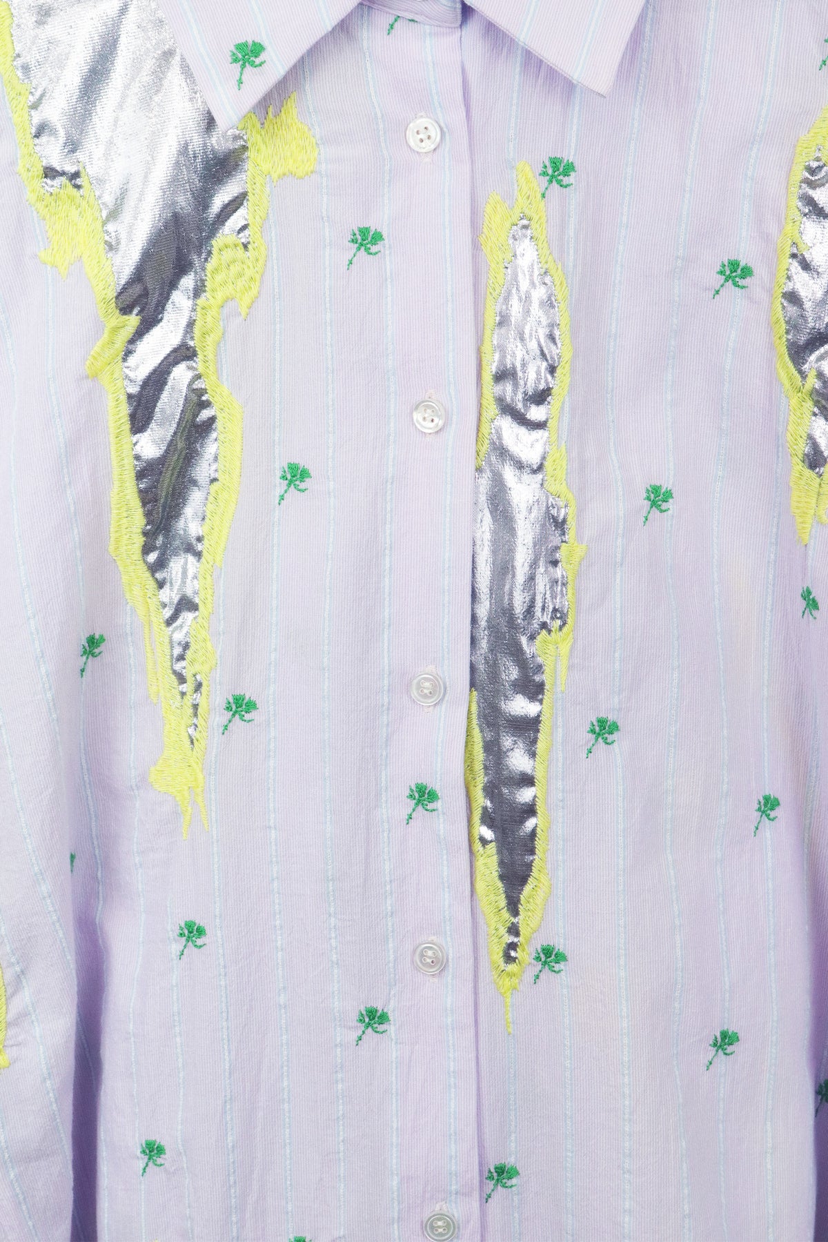 【SS27受注】Reversed Short Sleeve Sparkle Shirt / Purple / MSS27B013