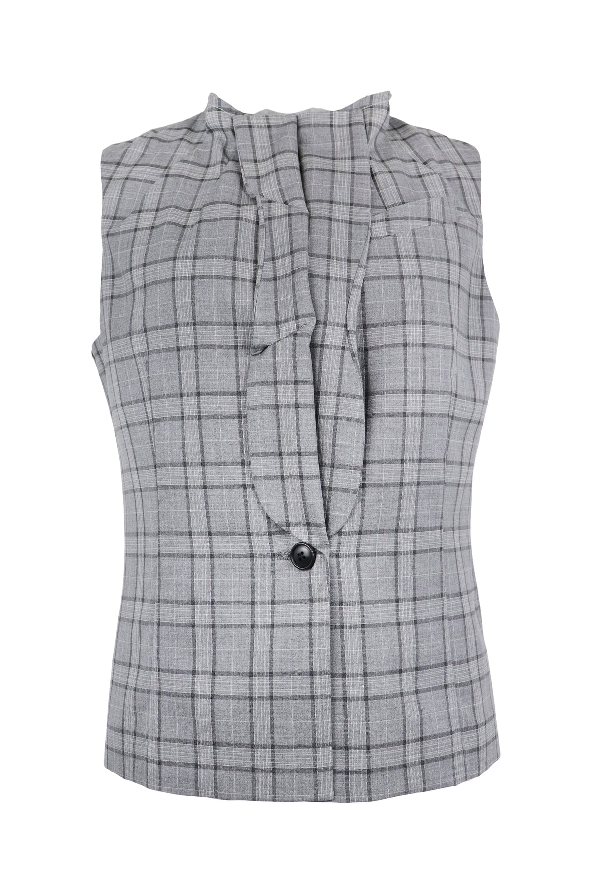 [SS27 Order] Shawl Collar Vest / Gray / MSS27B07