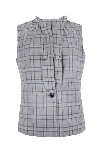 [SS27 Order] Shawl Collar Vest / Gray / MSS27B07