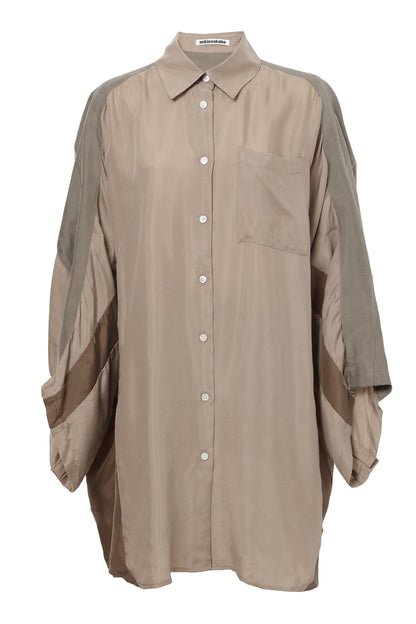 【SS27受注】Reversed Short Sleeve Shirt / Khaki / MSS27B011