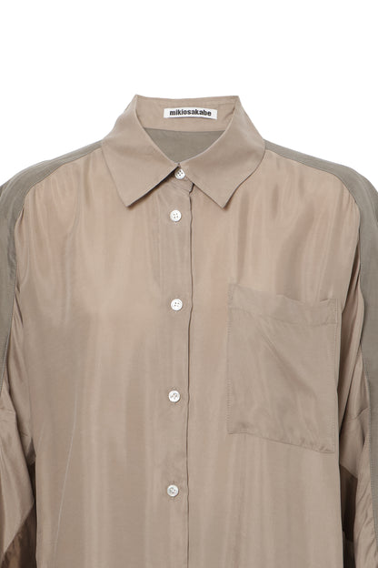 【SS27受注】Reversed Short Sleeve Shirt / Khaki / MSS27B011