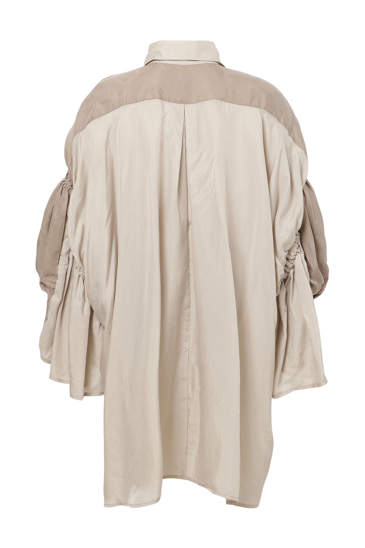 【SS27受注】Double Puff Sleeve Shirt / Beige / MSS27B021