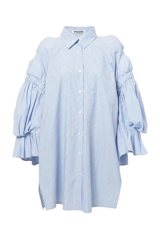 [SS27 Order] Double Puff Sleeve Shirt / Blue / MSS27B02