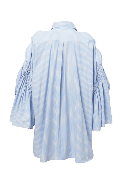 【SS27受注】Double Puff Sleeve Shirt / Blue / MSS27B02