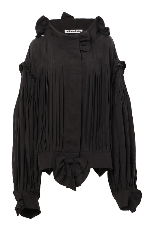 [SS27 Order] Fine Pleated Blouse / Dark Gray / MSS27B031