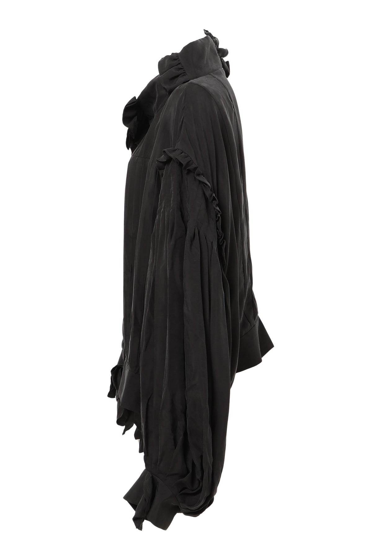 【SS27受注】Fine Pleated Blouse / Dark Gray / MSS27B031