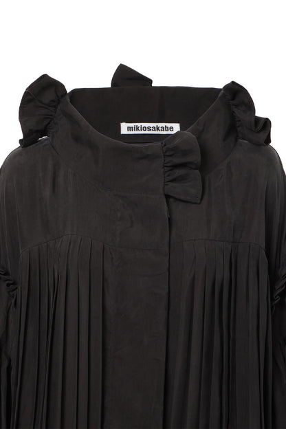 【SS27受注】Fine Pleated Blouse / Dark Gray / MSS27B031