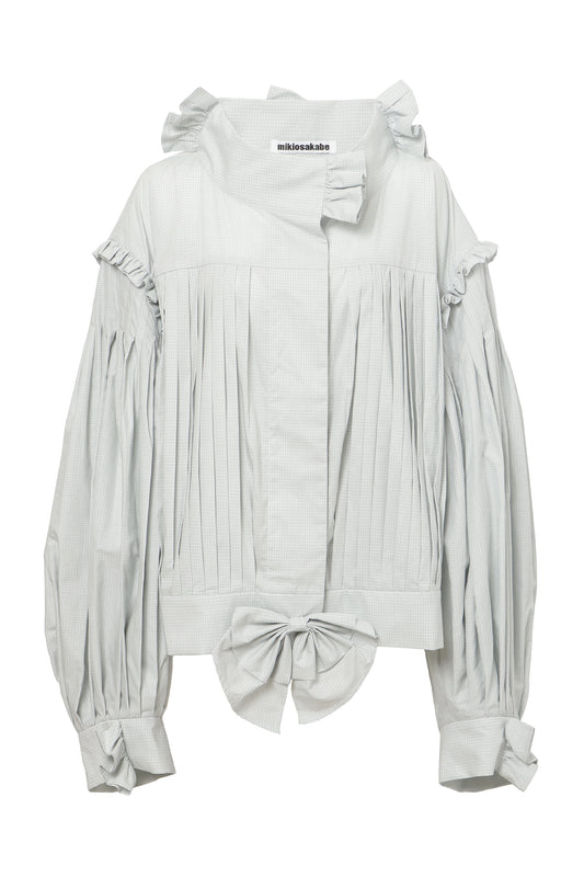 [SS27 Order] Fine Pleated Blouse / Mint / MSS27B03