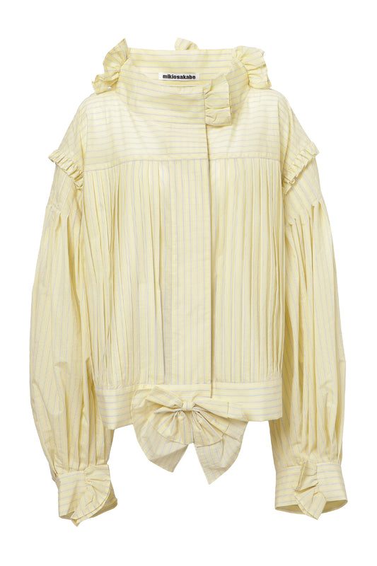 【SS27 Order】Fine Pleated Blouse / Yellow / MSS27B03
