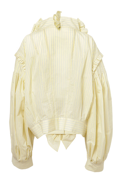 【SS27受注】Fine Pleated Blouse / Yellow / MSS27B03