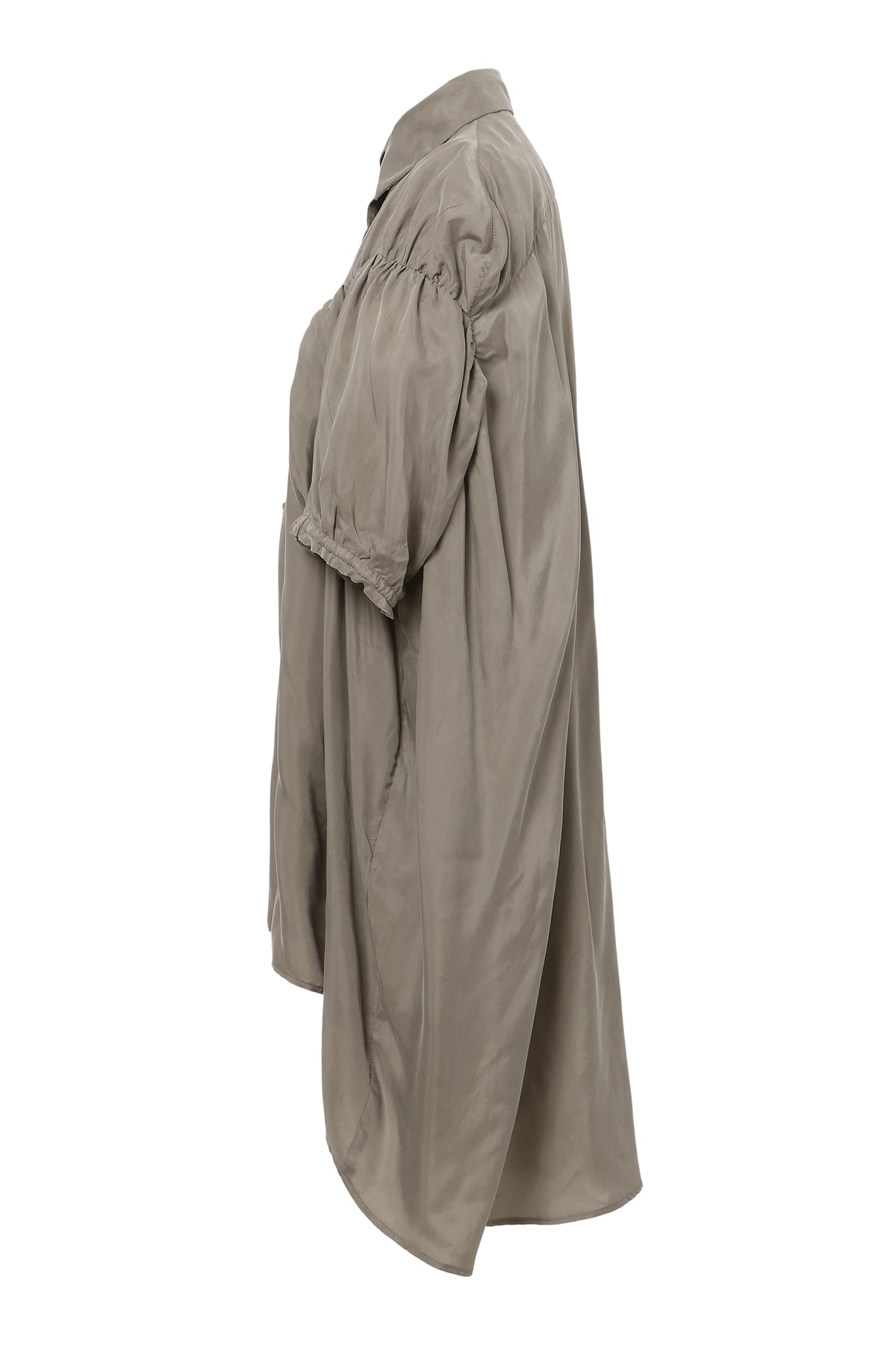 【SS27受注】Longline Puff Sleeve Shirt / Khaki / MSS27B051