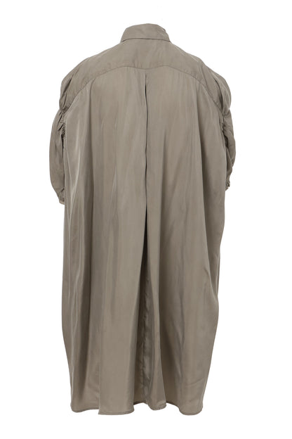 【SS27受注】Longline Puff Sleeve Shirt / Khaki / MSS27B051