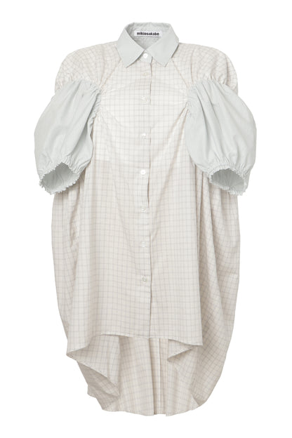 【SS27受注】Longline Puff Sleeve Shirt / Beige / MSS27B05