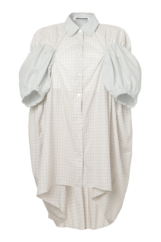 【SS27受注】Longline Puff Sleeve Shirt / Beige / MSS27B05