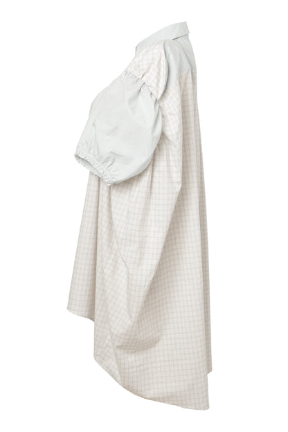 【SS27受注】Longline Puff Sleeve Shirt / Beige / MSS27B05