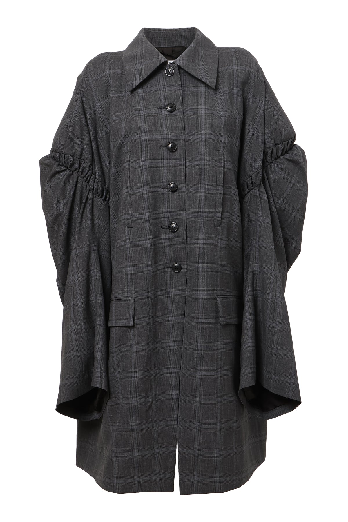 [SS27 Order] Double Puff Sleeve Coat / Navy / MSS27C03