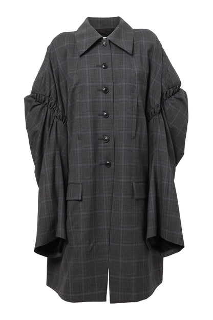 [SS27 Order] Double Puff Sleeve Coat / Navy / MSS27C03