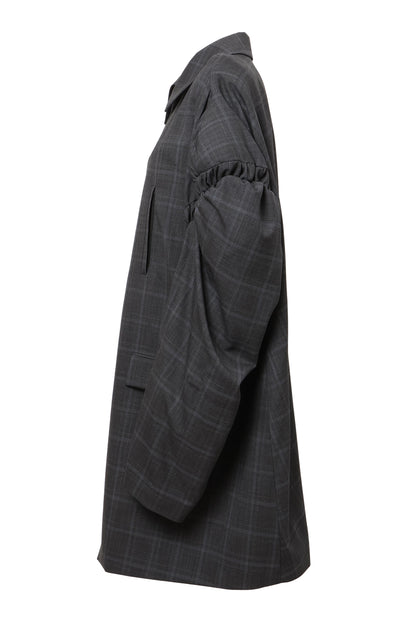 [SS27 Order] Double Puff Sleeve Coat / Navy / MSS27C03