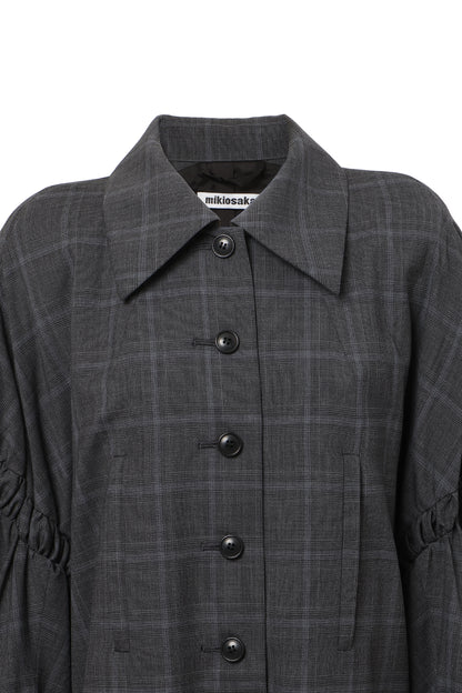 [SS27 Order] Double Puff Sleeve Coat / Navy / MSS27C03