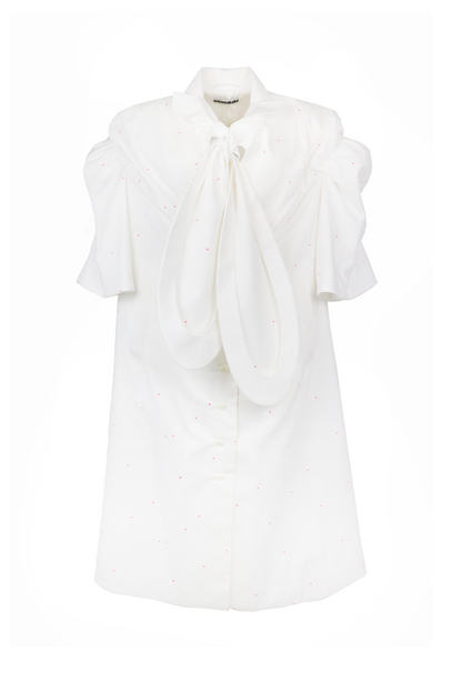 [SS27 Order] Ribbon Collar Coat / White / MSS27C04