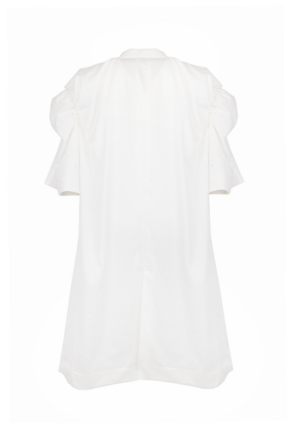 [SS27 Order] Ribbon Collar Coat / White / MSS27C04