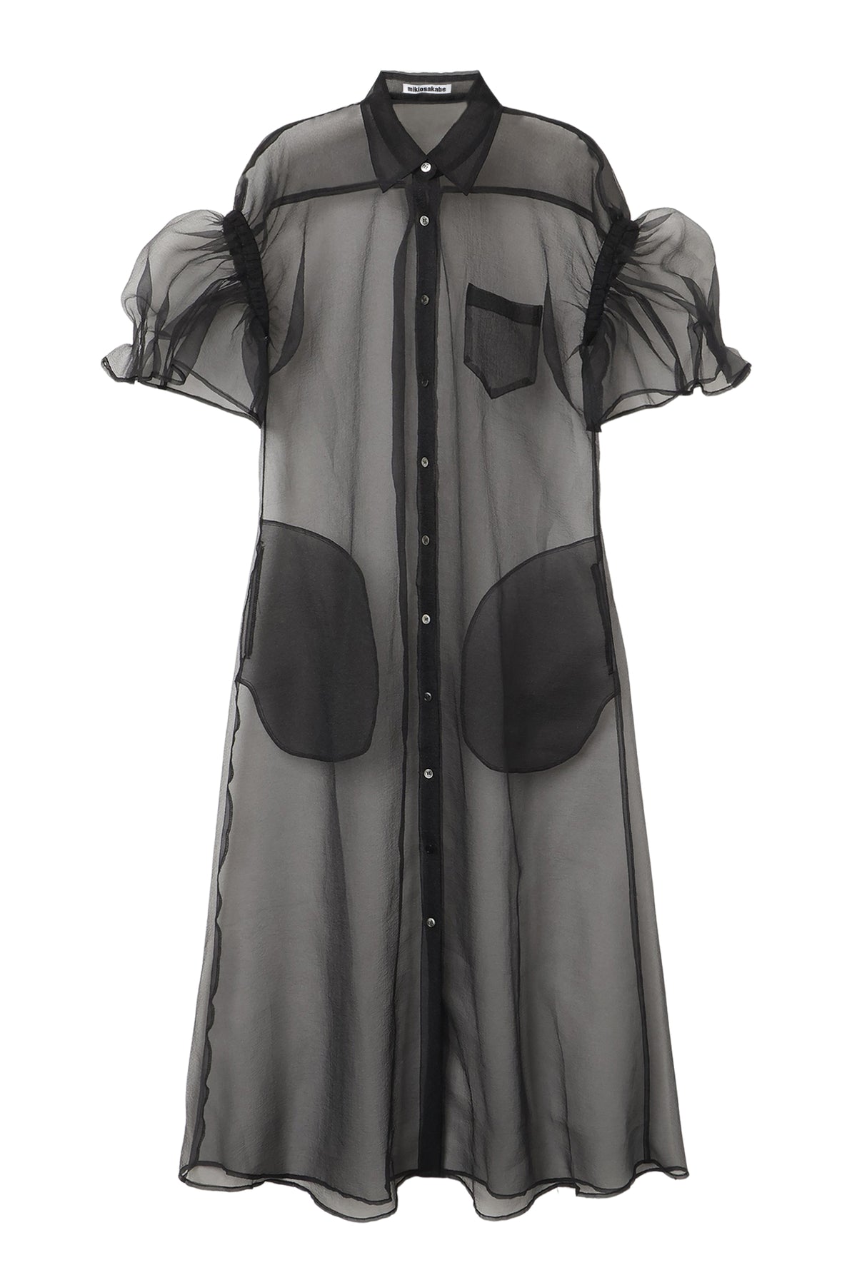 【SS27受注】See Through Puff Dress / Black / MSS27D02