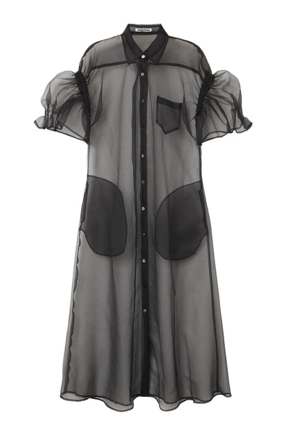 【SS27受注】See Through Puff Dress / Black / MSS27D02