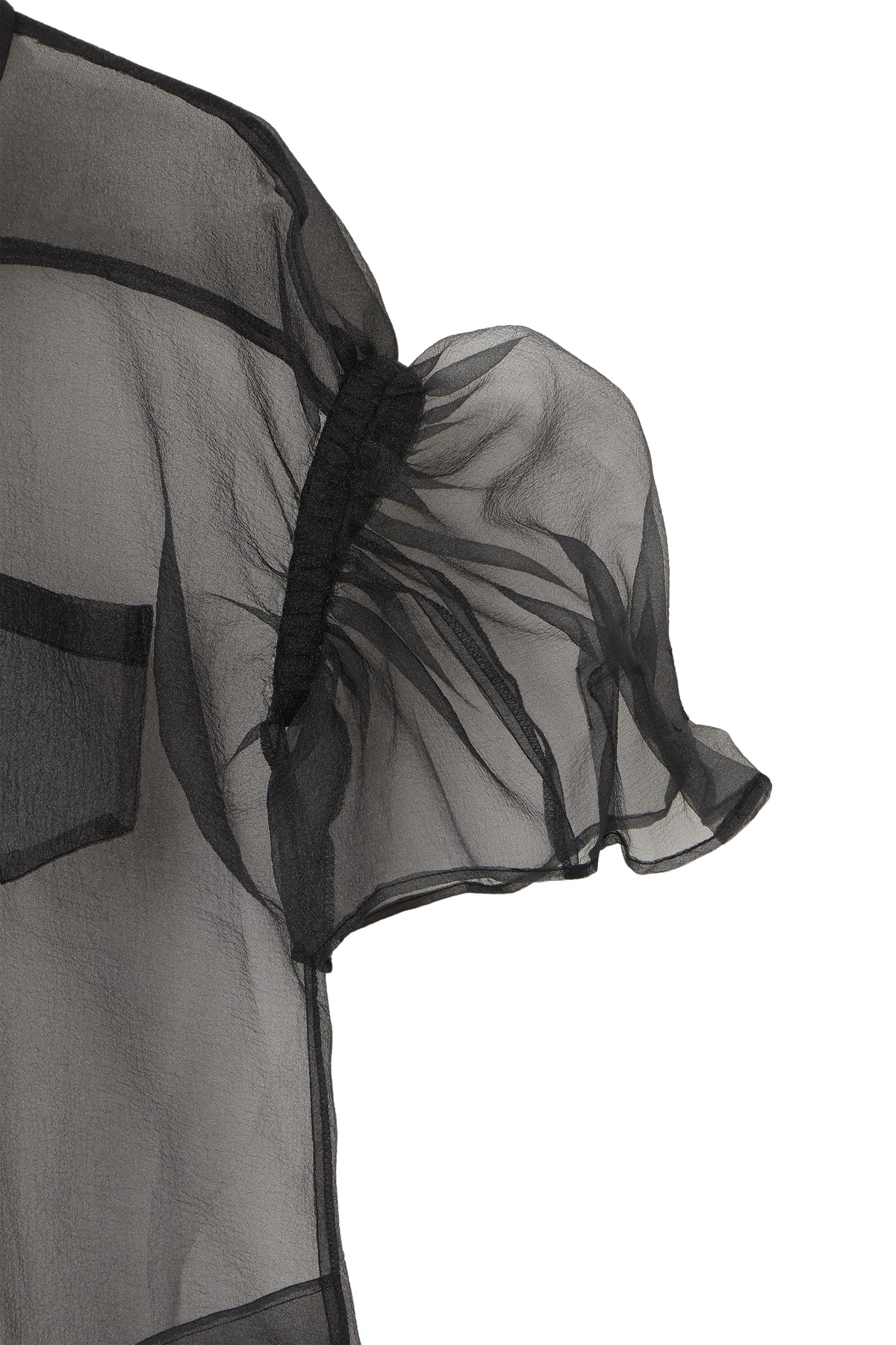 【SS27受注】See Through Puff Dress / Black / MSS27D02